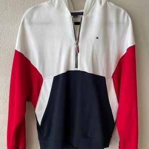 TOMMY HILFIGER half zip up hoodie